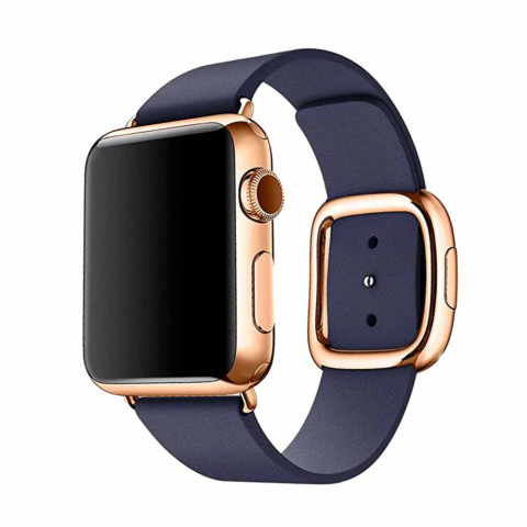 Кожаный ремешок Modern Buckle Leather для Apple Watch 38/40/41mm Gold/Midnight blue Кожаный ремешок Modern Buckle Leather для Apple Watch 38/40/41mm Gold/Midnight blue